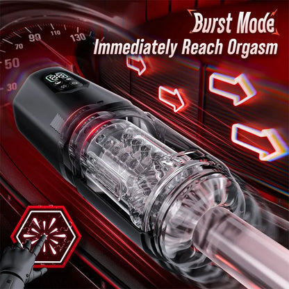Automatic Rotating Vibrating Male Masturbator Penis Pump Thrusting Licking Sex Machine Stroker Pocket Pussy Sex Toys for Men 18+