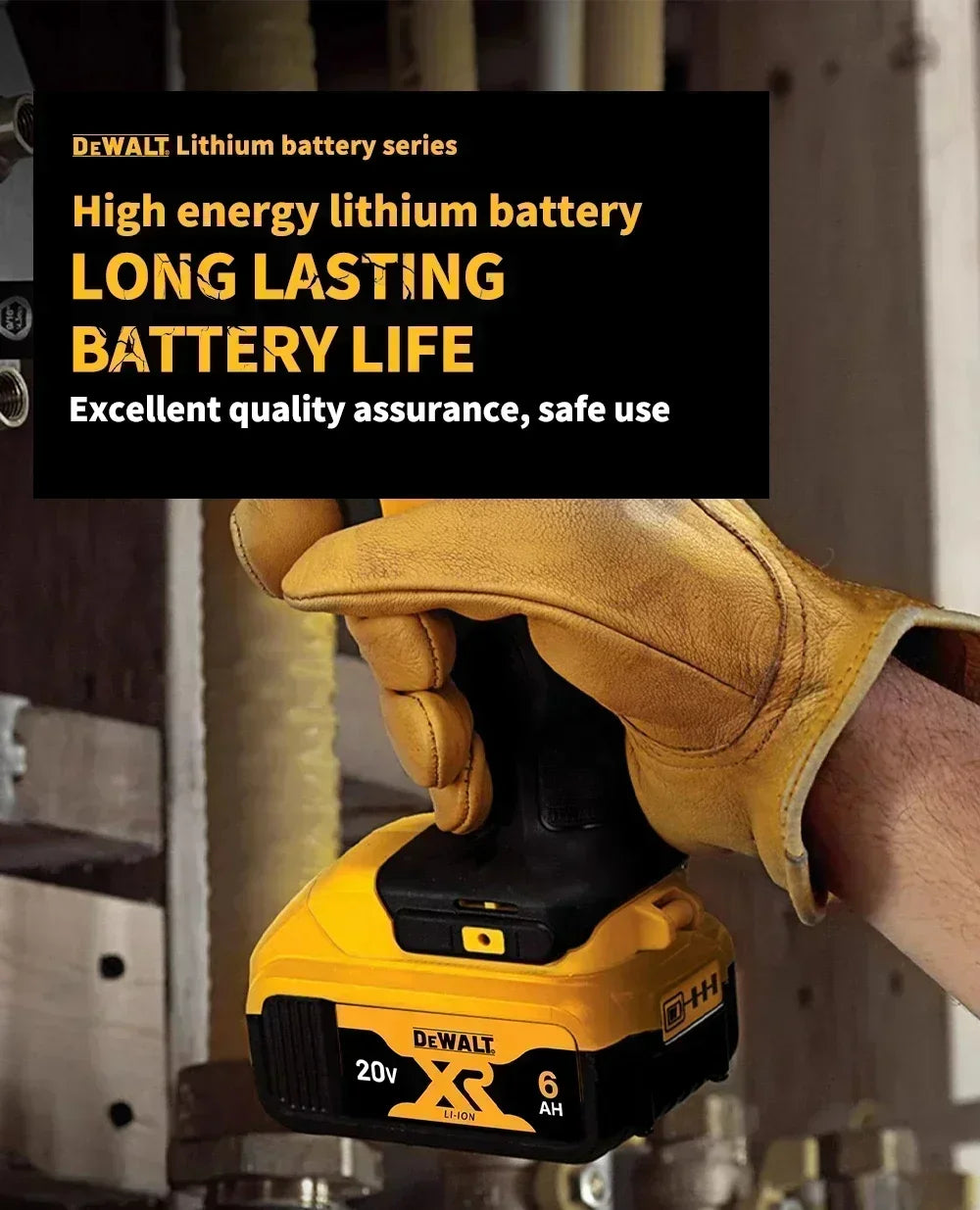 DeWalt 20V Replacement Battery – 2Ah, 5Ah, 6Ah & 9Ah Li-Ion | Compatible with DCB200, DCB205, DCD & DCF Series