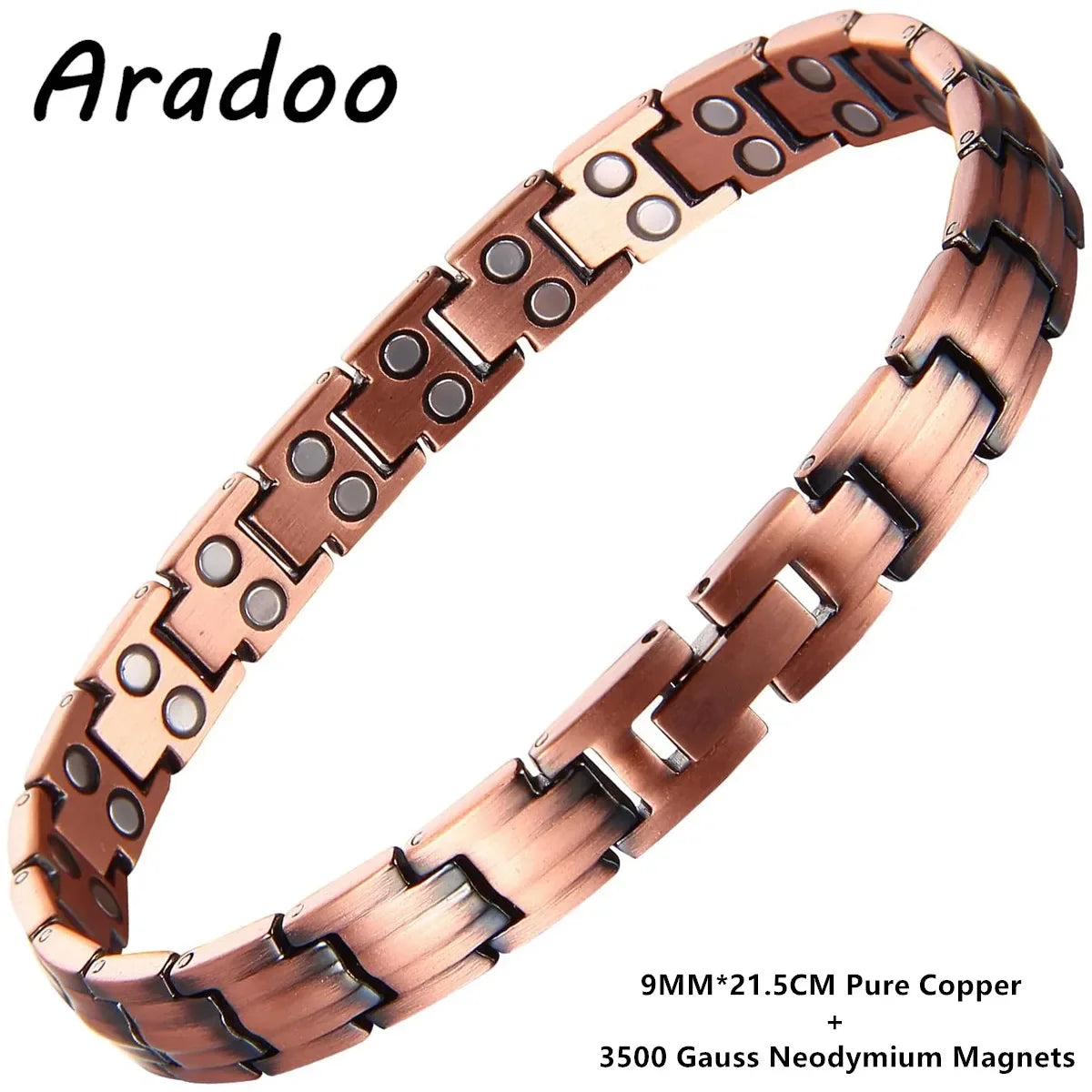 ARADOO Premium Copper Bracelets For Women with 3500 Gauss Neodymium Magnets Love