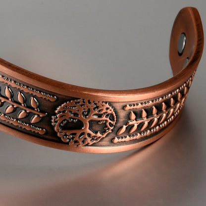Vinterly Pure Copper Bracelet Yggdrasil Viking Adjustable Magnetic Bangles Arthr