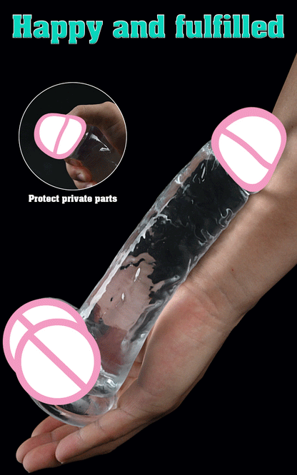 Soft Jelly Dildo Different Sizes Transparent Realistic Fake Dick Penis with Suction Cup G Spot Vagina Massage Sex Toy for Women