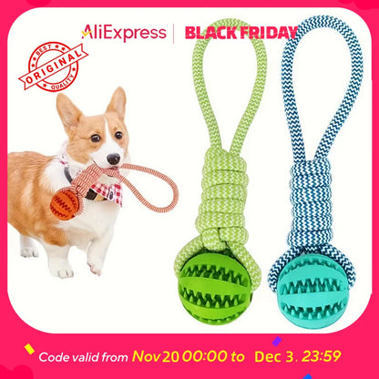 Durable Rope Dog Toy for Aggressive Chewers, Interactive Tug of War Fetch Toy, Braided Cotton Rope for Dental Health, for Medium