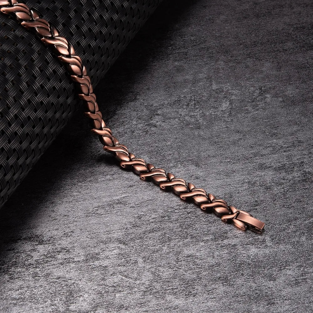 Magnetic Pure Copper Bracelets for Women Vintage Fish Chain Health Energy Magnet