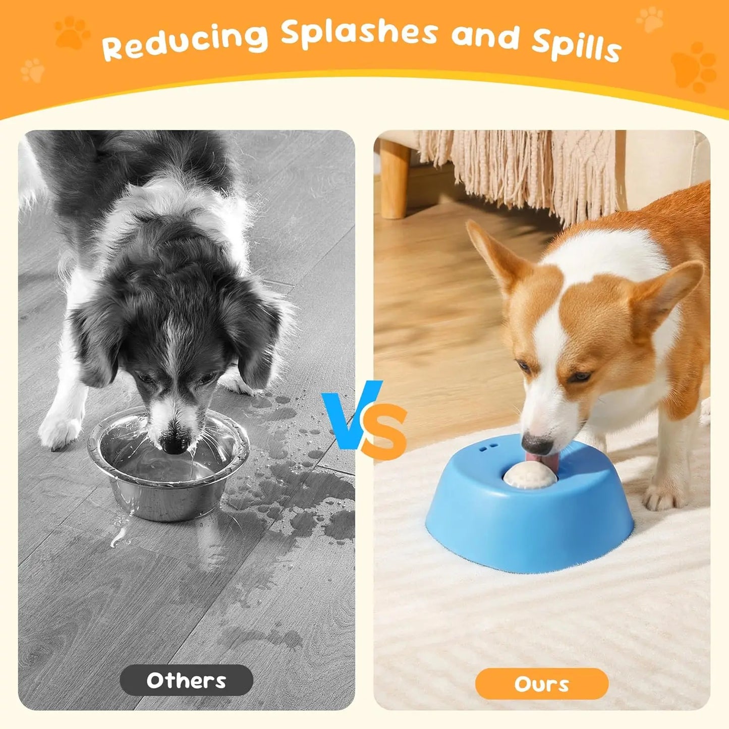 Slow Feeder Dog Bowls, Lick Sphere Puzzle Feeder for Liquid Treats, Non-Spill Pu