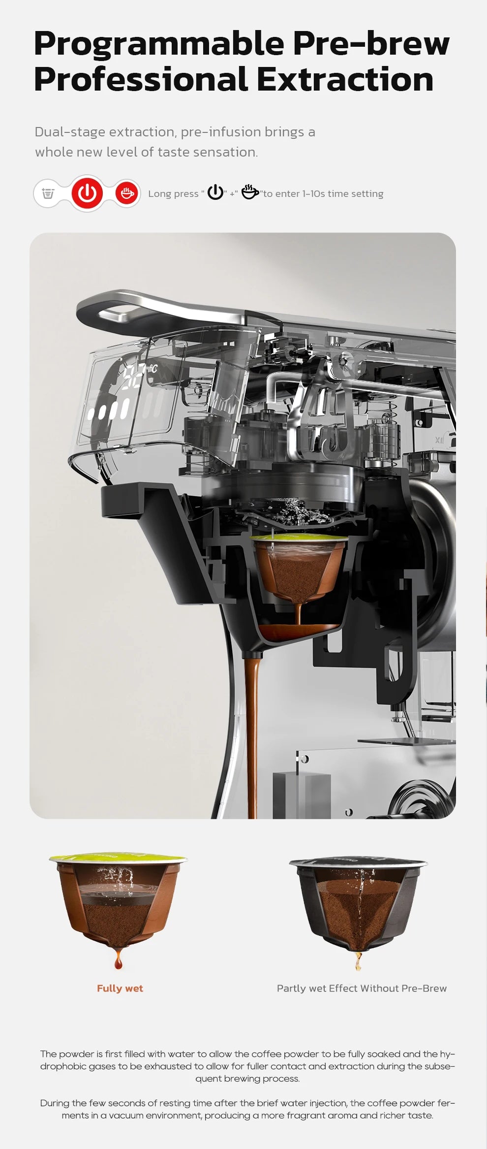 HiBREW 6in1 Capsule Coffee Machine Hot/Cold Multiple Espresso Cafetera Cappuccino Coffee Maker Dolce Gusto Nespresso Powder H1B