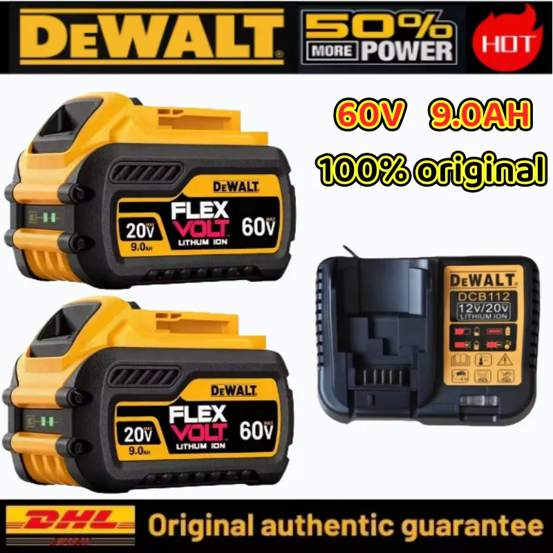 DeWalt 60V 9Ah Lithium-Ion Replacement Battery – DCB609 Series | Compatible with DCD887, DCD805, DCF880 & More