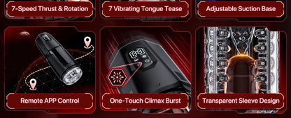 Automatic Rotating Vibrating Male Masturbator Penis Pump Thrusting Licking Sex Machine Stroker Pocket Pussy Sex Toys for Men 18+