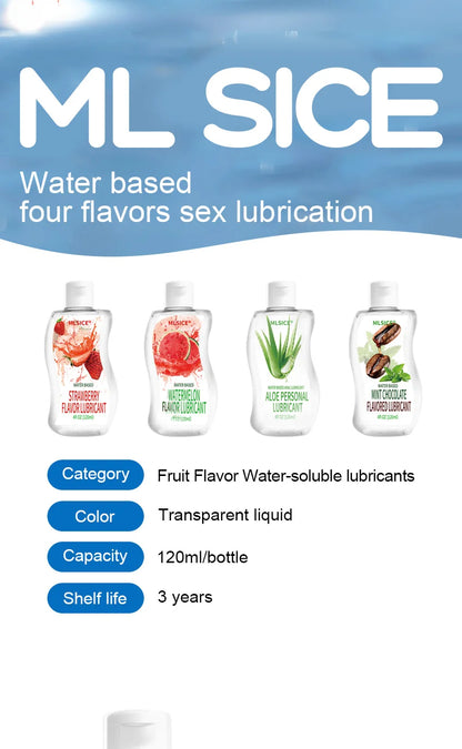 Fruit water-soluble lubricantion Water Based Gel Lubricats Sex intimate For Adults Men Women Gay body Sexy Strawberry fragrance