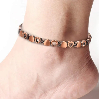 Women Magnetic Therapy Anklets 99.9% Pure Solid Copper 3500 Gauss Magnets Ankle