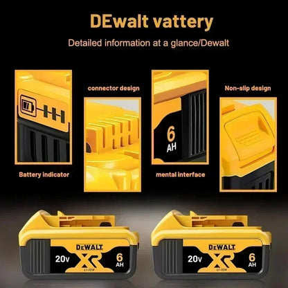 DeWalt 20V Replacement Battery – 2Ah, 5Ah, 6Ah & 9Ah Li-Ion | Compatible with DCB200, DCB205, DCD & DCF Series