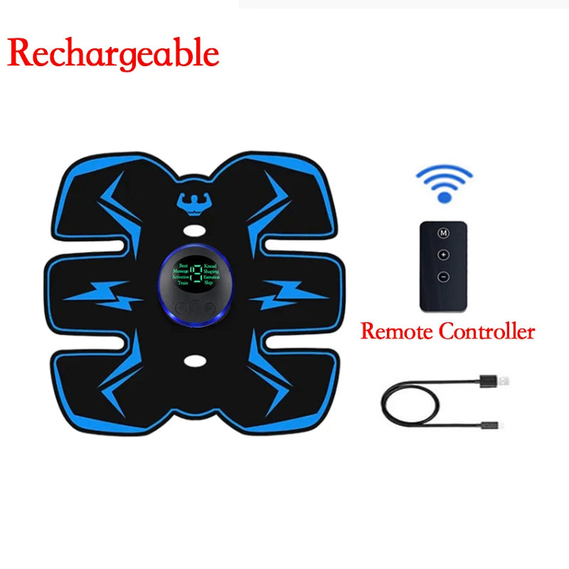 Remote Controller EMS Muscle Stimulator Smart Electric Fitness Abdominal Training Weight Loss Stickers Body Slimming Massager