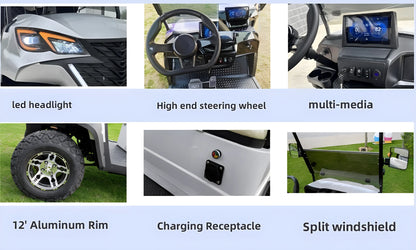 Cheap Chinese Golf Carts for Sale Electric Lithium 72V Battery 6 Seater Car Price Buggy 4 Seater Cars China Prices