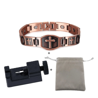 Vintage Magnetic Bracelet Men Pure Copper Magnetic Bracelet Arthritis Health Ene