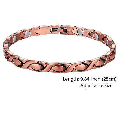Women Magnetic Therapy Anklets 99.9% Pure Solid Copper 3500 Gauss Magnets Ankle