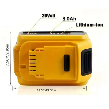 DeWalt 20V Replacement Battery – 8Ah, 10Ah & 12Ah Li-Ion | Compatible with DCB200, DCB205, DCD & DCF Series