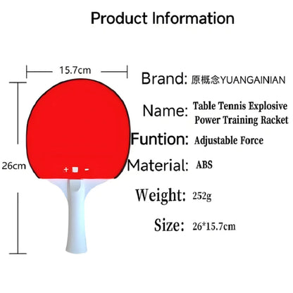 Table Tennis Solo Swing & Power Training Racket-Reverse Spin Explosive Force Trainer