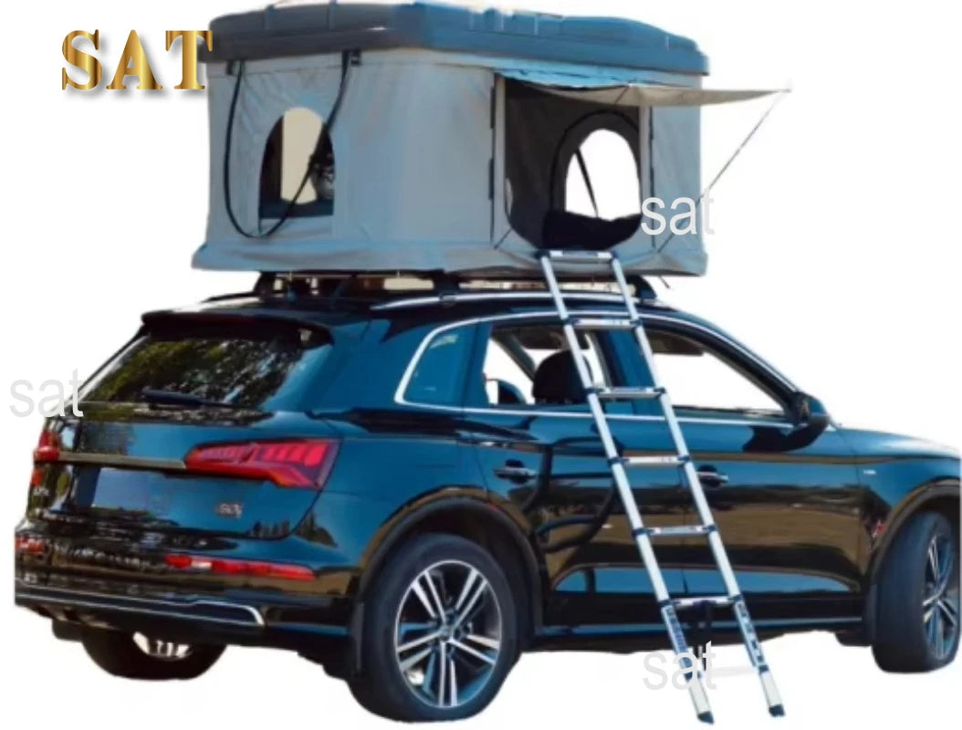 Large Durable Hard Shell Roof Top Tent for Vehicles Convenient Camping with Aluminum Pole Oxford Fabric Car Rooftop Tent
