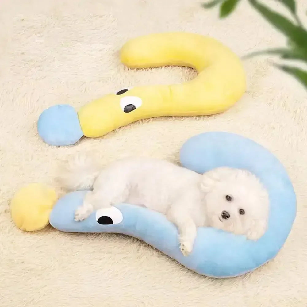 Cute Pet Little Pillow U-Shaped Neck Protector Deep Sleep for Puppy Kitten Pillow Dog Cat Headrest Sleeping Pillow Pet Supplies