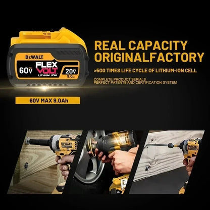 DeWalt 60V 9Ah Lithium-Ion Replacement Battery – DCB609 Series | Compatible with DCD887, DCD805, DCF880 & More
