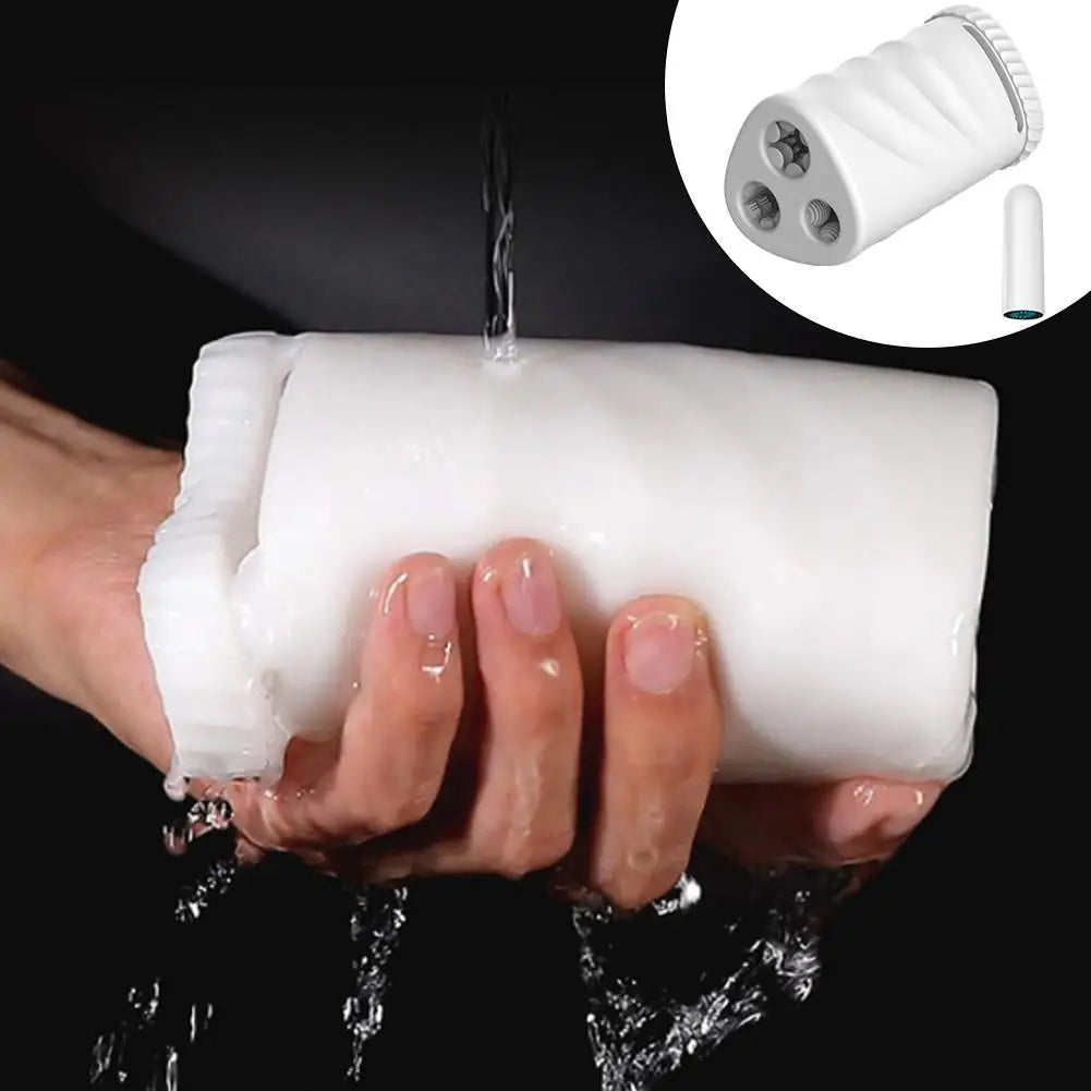Male Piston Movement Training Device, Three Channel Strong Vibration Intimate Exercise Tool For Adult Wellness Gear