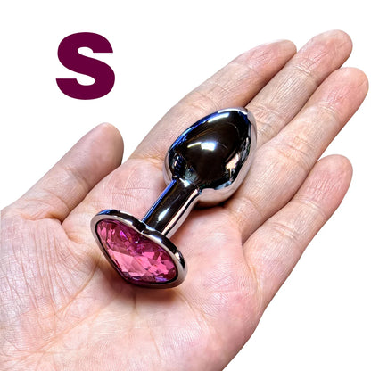 Metal Anal Plug Heart Crystal Beginner To Expert 5 Size Butt Plug Adult Toy Tail Female/Male Dildos Sex Toys Couples Adults Game
