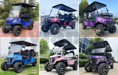 China Made Top Adult Golf Cart 6 Seater 25 MPH Speed Electric Vehicle Club 350CC Gas Powered Sightseeing Car