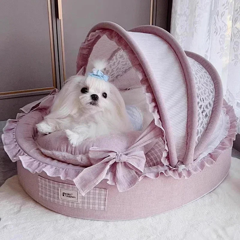 Indoor Dog Kennel Soft Playpen Booth Dogs Villa Luxury Small Dogs Cradle Beds Sleeping Teddy Large Doghouse Cat Pets Supplies