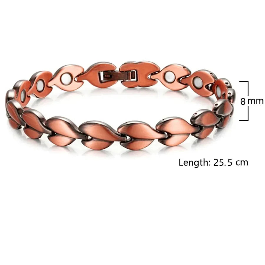 Womens Magnetic Therapy Anklets 99.9% Pure Solid Copper 3500 Gauss Magnets Ankle