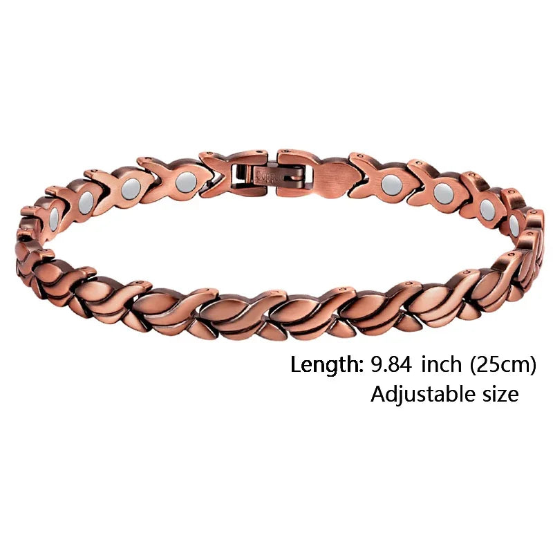 Women Magnetic Therapy Anklets 99.9% Pure Solid Copper 3500 Gauss Magnets Ankle