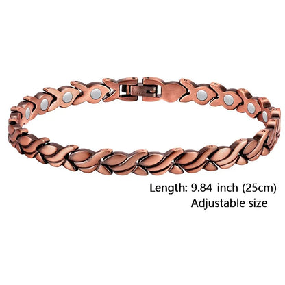 Women Magnetic Therapy Anklets 99.9% Pure Solid Copper 3500 Gauss Magnets Ankle