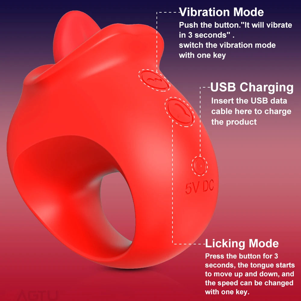Vibrator Licking Tongue Sex Toy for Women Clitoral Nipple Vagina Stimulator Orgasm Blowjob Female Masturbation Tools Adult Goods