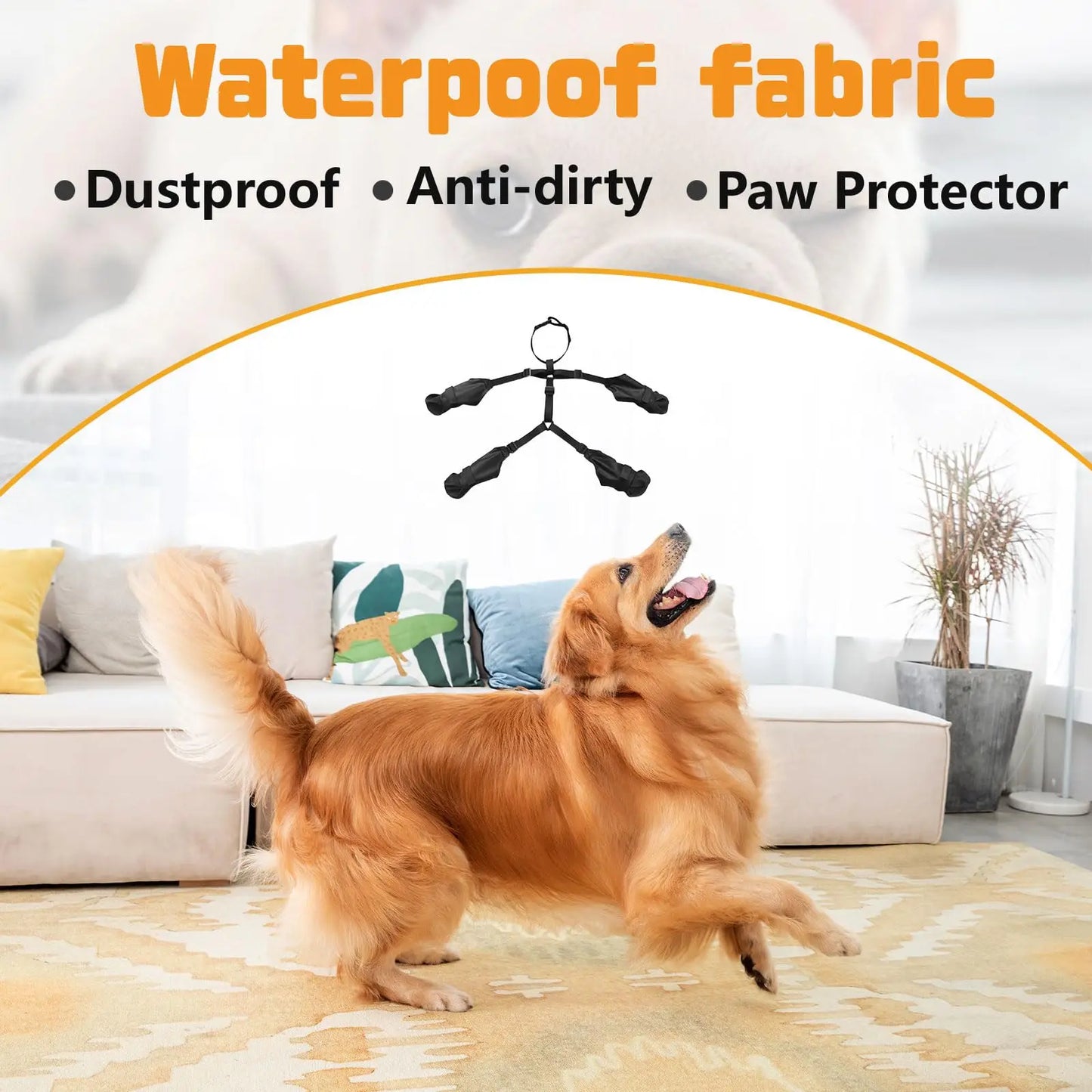 Waterproof Dog Shoes Adjustable Outdoor Walking Non-Slip Soft Dog Boots Bulldog Paw Protection Rainy Day Pet Breathable Shoes