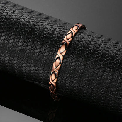 ARADOO Copper Bracelets for Women 99.9% Pure Copper Magnetic Adjustable Wristban