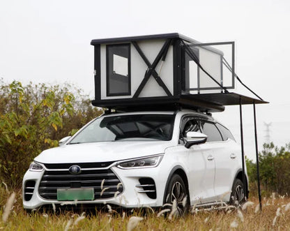 Aluminium Alloy Waterproof Rooftop Tent for Outdoor Camping SUV Car Roof Racks 2-3 People Capacity Hard Shell Top Roof