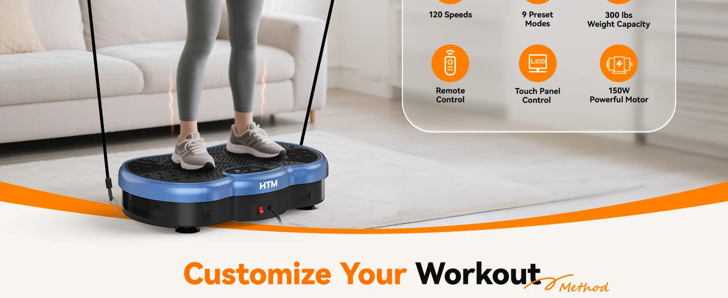 Whole Body Fitness Massage Calorie Counter Vibration Plate 120 Speed Levels Professional Machine for Effortless Body Sculpting