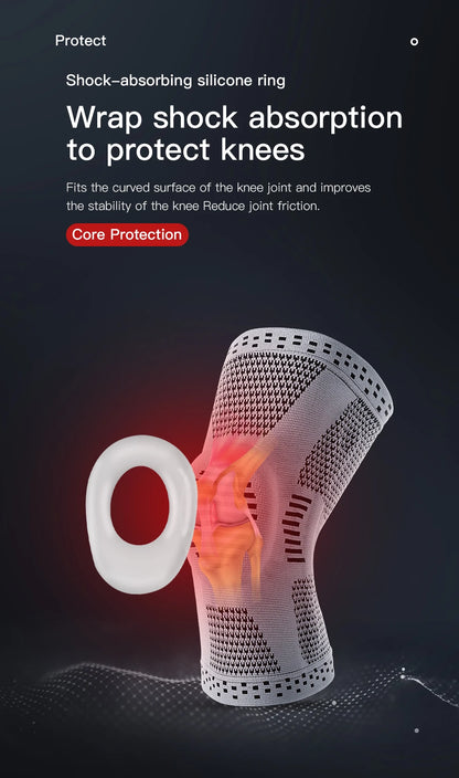 1/2 Piece Compression Knee Sleeve Silicone Protection Support Knee Pain Sport Pads Running Gym Arthritis Knee Workout Sports