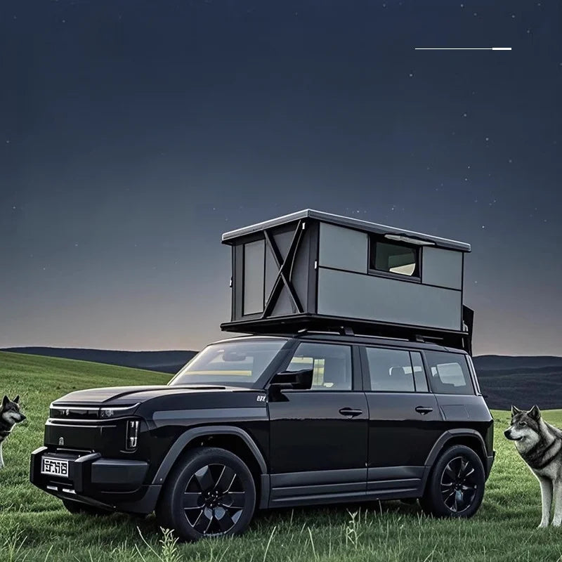 Aluminium Alloy Waterproof Rooftop Tent for Outdoor Camping SUV Car Roof Racks 2-3 People Capacity Hard Shell Top Roof