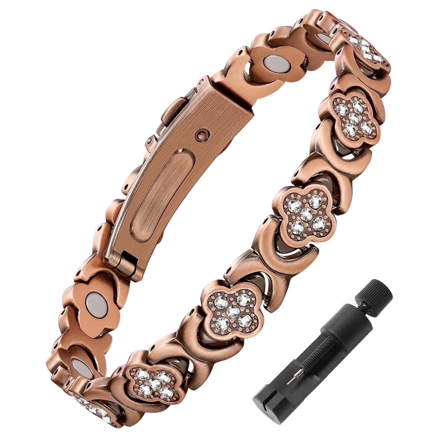 1Pcs Fashionable Light Luxury Clover Bracelet with Sparkling Cubic Zirconia for