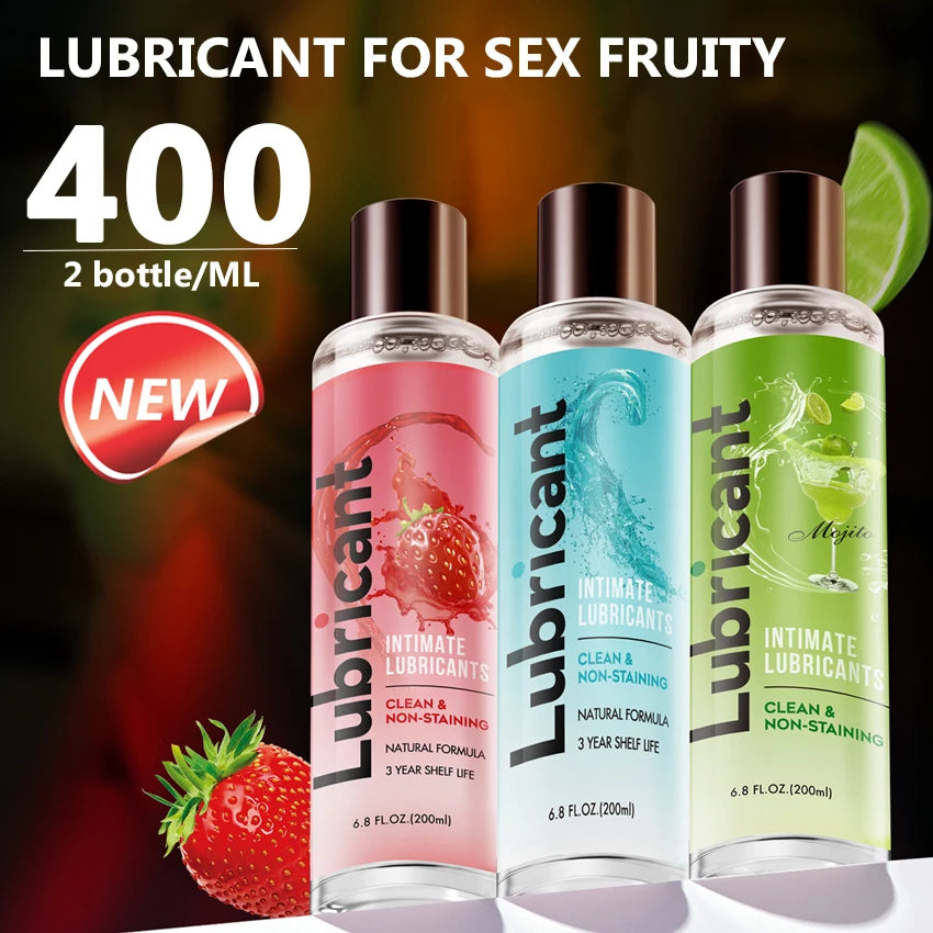 Fruit water-soluble lubricantion Water Based Gel Lubricats Sex intimate For Adults Men Women Gay body Sexy Strawberry fragrance