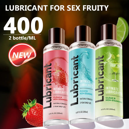 Fruit water-soluble lubricantion Water Based Gel Lubricats Sex intimate For Adults Men Women Gay body Sexy Strawberry fragrance