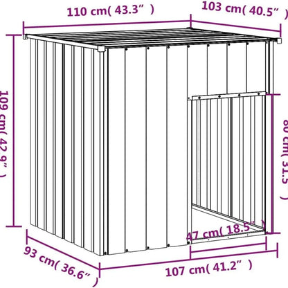 Galvanized Steel Dog House with Practical Roof and Convenient Entrance, Versatile Use for Playing, Exercising, Training – Light