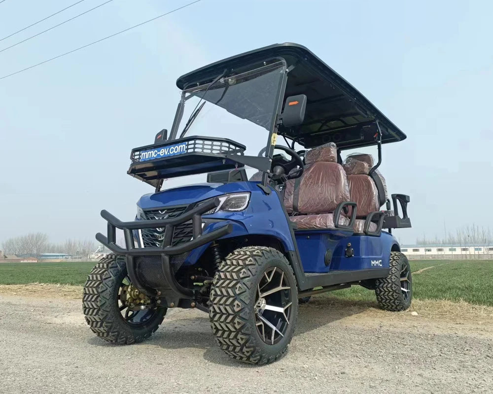 MMC 4WD aluminum alloy frame, off-road tires, 48V/72V Lithium Battery Acoustic 2/8 Seat Golf Cart, 4000W/7000W Golf Cart