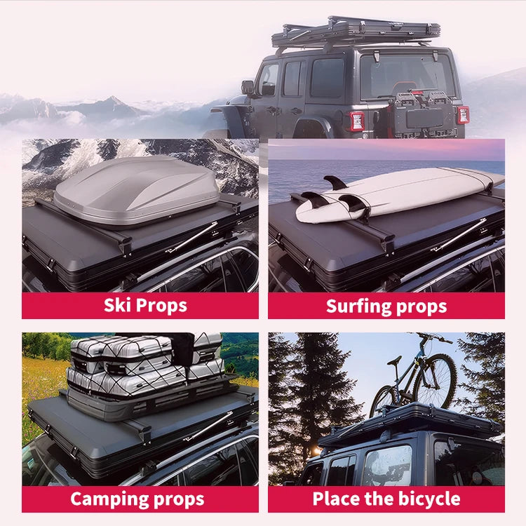 Rooftop Tent Abs Pc Universal Car Hard Roof Tent Box Sale Storage Car Box Camping Oem Aluminium Box Roof Top Tent