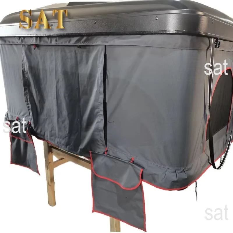 Large Durable Hard Shell Roof Top Tent for Vehicles Convenient Camping with Aluminum Pole Oxford Fabric Car Rooftop Tent