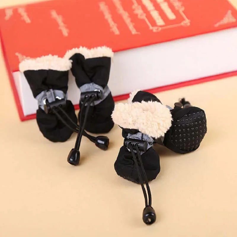 Pet Dogs Winter Shoes Rain Snow Waterproof Booties Socks Rubber Anti-slip Shoes For Small Dog Puppies Footwear Pet Products Cute