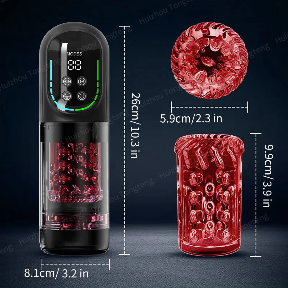 Automatic Telescopic Thrusting Male Masturbator Cup Sucking Vibrating Masturbation Vagina Pusssy Blowjob Adult Sex Toys for Men