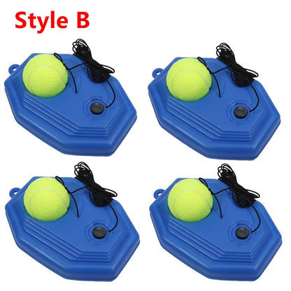 1 Set Tennis Trainer With Tennis Bounce Ball And Practice Ropes, Suitable For Indoor Outdoor Tennis Training