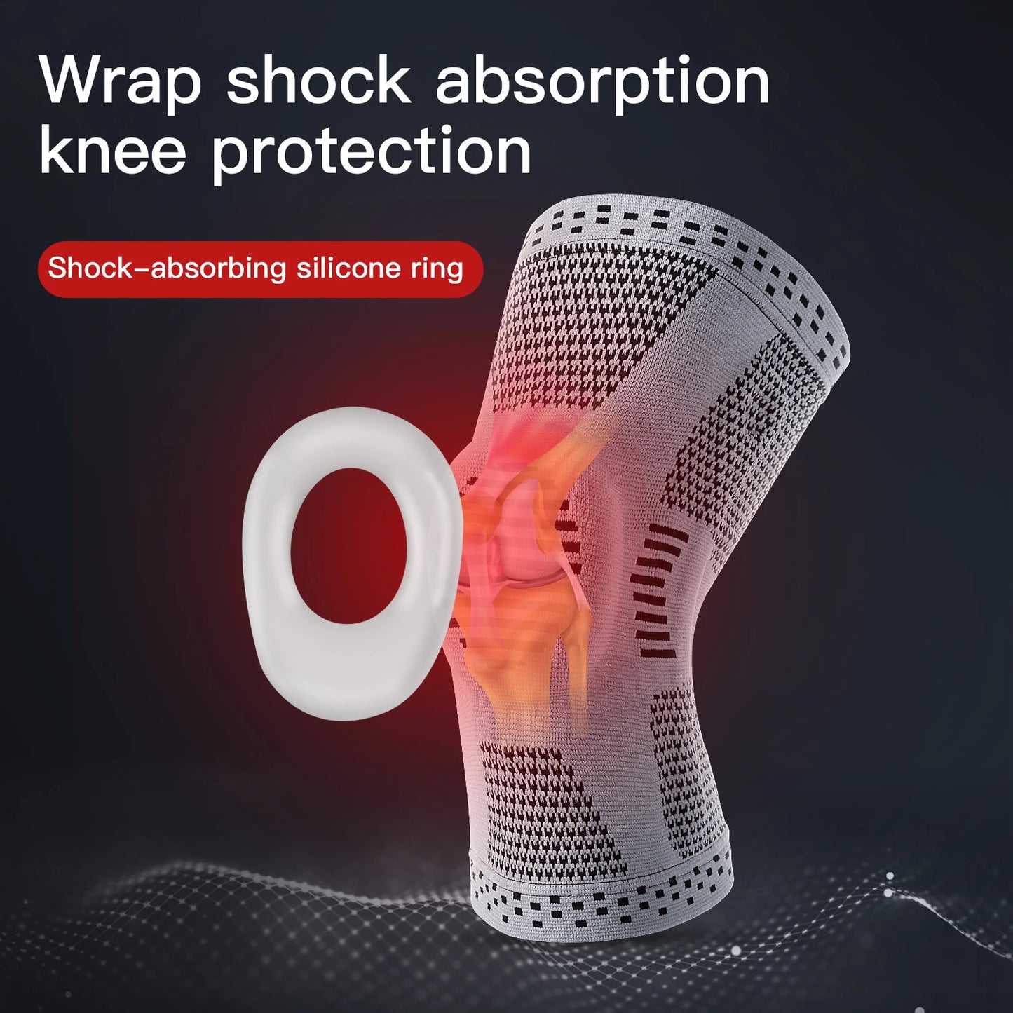1/2 Piece Compression Knee Sleeve Silicone Protection Support Knee Pain Sport Pads Running Gym Arthritis Knee Workout Sports