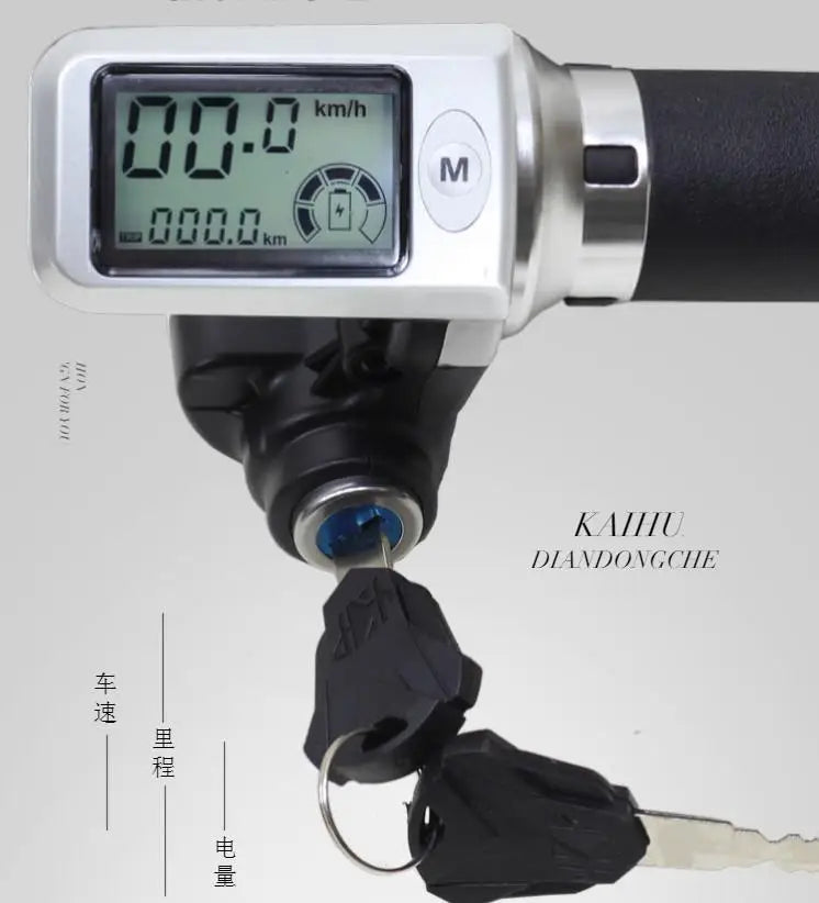 Disabled front wheelchair Stainless steel connector Electric vehicle head Traction bracket Upgraded double disc brake with code