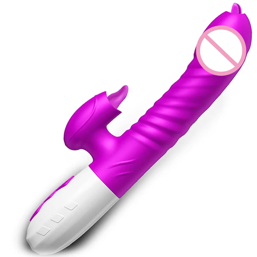 Thrusting Rabbit Vibrator for Women Go and Come G-Spot Dildo Vibrator Clitoris Stimulator Female Masturbation Sex Toy for Women